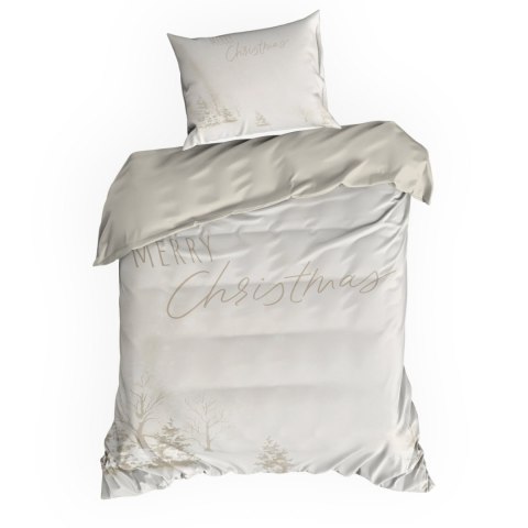 ŚWIĄTECZNY KOMPLET POŚCIELI SNOWFLAKE 220 X 200 CM BEŻOWY