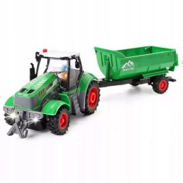 TRAKTOR Z PRZYCZEPĄ ZdalnieSTEROWANY AkumulatorŁADOWARKA zwierzęta QH205-2D