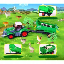 TRAKTOR Z PRZYCZEPĄ ZdalnieSTEROWANY AkumulatorŁADOWARKA zwierzęta QH205-2D