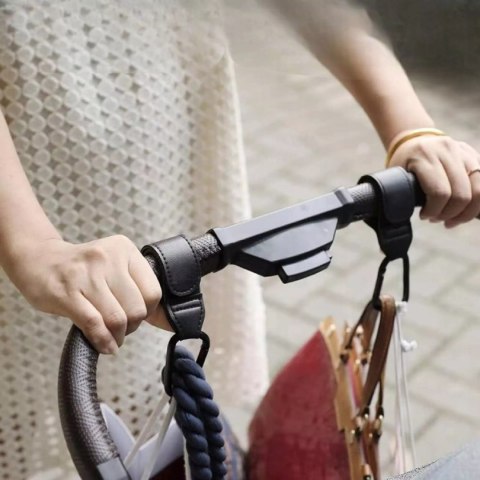 Uniwersalny zestaw 2 zaczepów do wózka mocny hak na torbę zakupy