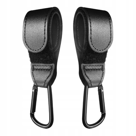 Uniwersalny zestaw 2 zaczepów do wózka mocny hak na torbę zakupy