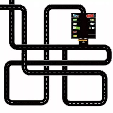 Zestaw 28 rolek taśma samoprzylepna droga jezdnia ulica naklejki znaki