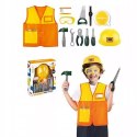 Zestaw narzędzi dla dzieci z kamizelką dla małego majsterkowicza budowlańca