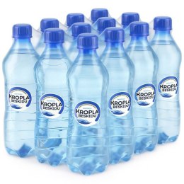 Woda KROPLA BESKIDU gazowana 0.5L butelka PET zgrzewka 12 szt. KAUCJA