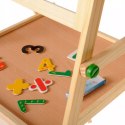 Drewniana Tablica Stojąca Dwustronna Kredowa i Suchościeralna dla dzieci
