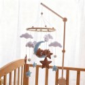 Karuzelka do Łóżeczka Dziecięcego Boho Naturalne Drewno + pałąk Bear & Moon