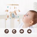 Karuzelka do Łóżeczka Dziecięcego Boho Naturalne Drewno + pałąk Rabbit Moon