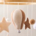 Karuzelka do Łóżeczka Dziecięcego Boho Naturalne Drewno z pałąkiem Balon