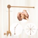 Karuzelka do Łóżeczka Dziecięcego Boho Naturalne Drewno z pałąkiem Balon