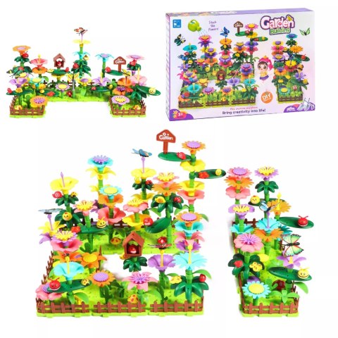 Klocki Konstrukcyjne Ogród Kwiatki 272 el. Zestaw Kreatywny