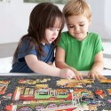 Ogromna mata filcowa do puzzli Stolik zamykany 6 szuflad organizer 77x54 cm