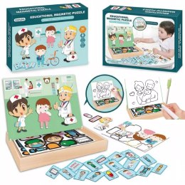 Tablica suchościeralna magnetyczna układanka lekarz doktor edukacyjna