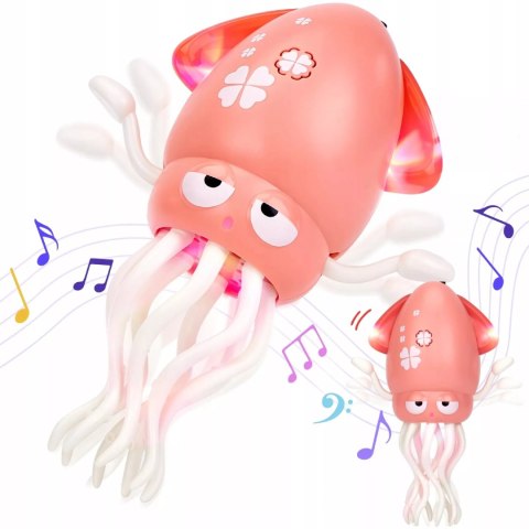 Tańcząca kałamarnica USB - Zabawka Interaktywna z Muzyką i LED + Wędka