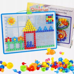 Puzzle pinezki grzybki kreatywna układanka 3+ walizka