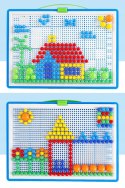Puzzle pinezki grzybki kreatywna układanka 3+ walizka
