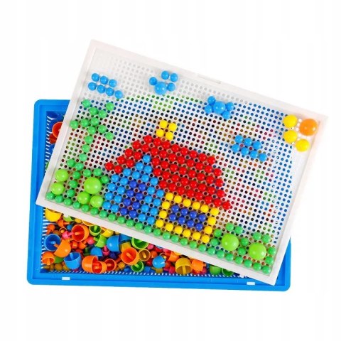 Puzzle pinezki grzybki kreatywna układanka 3+ walizka