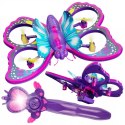 Zdalnie sterowany fioletowy motyl RC latający pilot różdżka mini dron