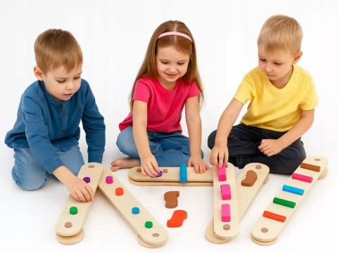 Balansująca ścieżka drewniana tor równowagi dla dzieci edukacyjny