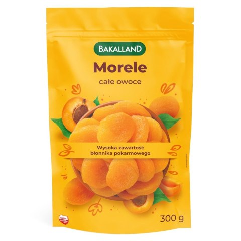 Morele suszone całe owoce 300g BAKALLAND