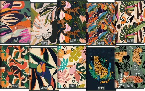 Zeszyt_TOP 2000 COLLAGE TROPICS A5 96k 70g mix linia z marginesem 400157940