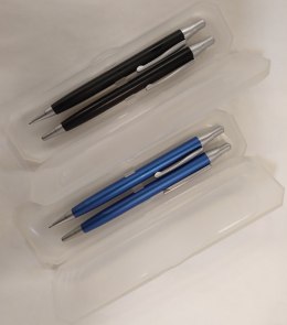 Komplet długopis + ołówek automatyczny 0,5mm 0.5mm w etui 138805 TITANUM mix czarny /niebieski / srebrny