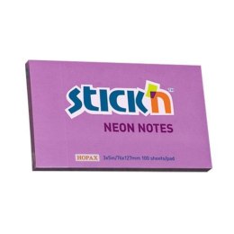 Bloczek STICK N 127x76mm fioletowy neonowy 100k 21214 STICK N