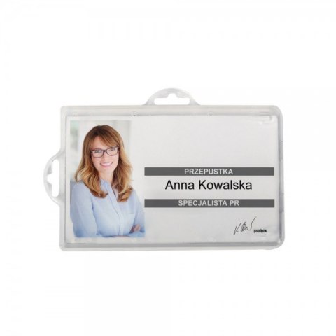 Identyfikator 50x90 mm (50szt.) NB066 OPUS 2 uszka BADGE HOLDER UNIVERSAL