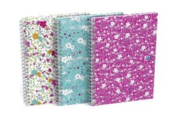 Kołonotatnik B5 60 kartek kratka/tagi Floral Oxford 400094955