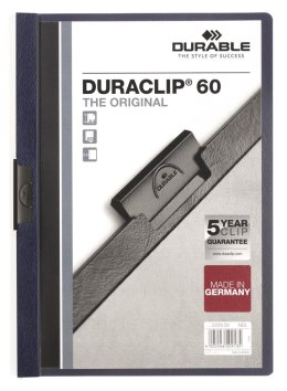 Skoroszyt zaciskowy DURACLIP 60 A4 1-60kart. granatowy 220928 DURABLE