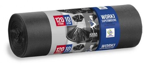 ANNA ZARADNA Worki 120l na śmieci supermocne LDPE czarne (10 szt.) WNS1972/25SH