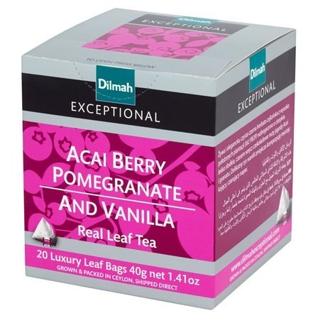 Herbata DILMAH Exceptional jagoda acai, granat i wanilia 20kopert czarna