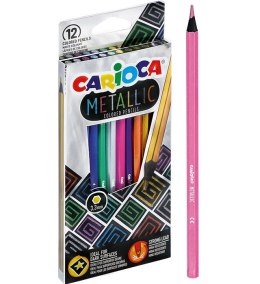 Kredki CARIOCA ołówkowe metaliczne 12 kolorów (43164) 170-2567