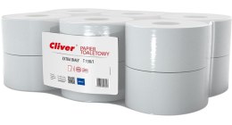 Papier toaletowy 130/1 (12 rolek) 130m 1warstwa extra biały makulatura JUMBO CLIVER 6057