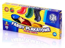 Farby plakatowe Astra 8 kolorów - 10 ml, 83113901 .