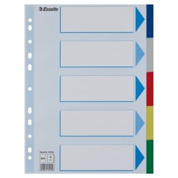 Przekładki plastikowe z PP A4 ESSELTE 5 kart 15259