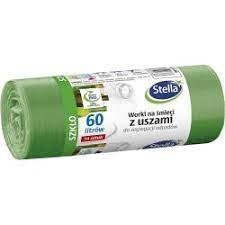 STELLA Worki 35l do segregacji szkła, zielone z uszami LDPE (20 szt.) 032198