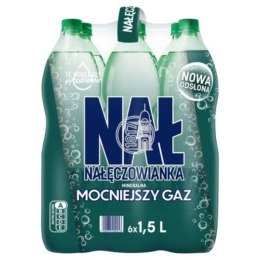 Woda NAŁĘCZOWIANKA mocniejszy gaz 1.5L butelka PET zgrzewka 6 szt. KAUCJA
