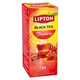 Herbata LIPTON REFRESH Strawberry czarna (25 kopert fol.)