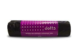Worki na śmieci z taśmą 120l 10szt. DOTTS super mocne (LDPE) 45mic czarne