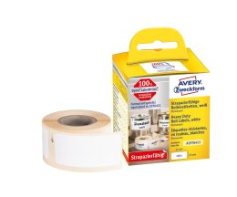 Etykiety na rolce, etykiety foliowe 25 x 54 mm, etykiety do termodruku, białe etykiety wodoodporne, etykiety na znaki BHP, 160 e
