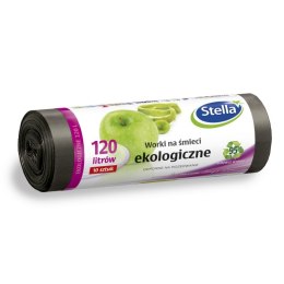 STELLA Worki 120l na śmieci ekologiczne (10 szt.) z taśmą LDPE 36356