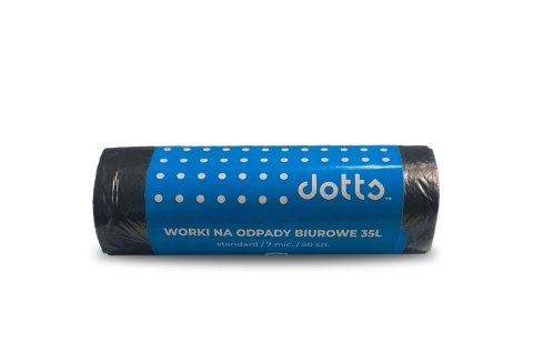 Worki na śmieci 35l 50szt. DOTTS standard (HDPE) 7mic czarne