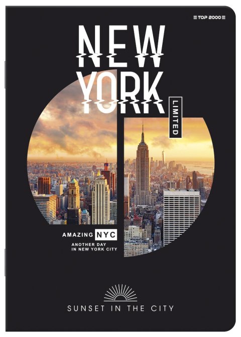 (WYCOFANE)Zeszyt SUNSET A4 60k 70g linia 400113923 TOP2000