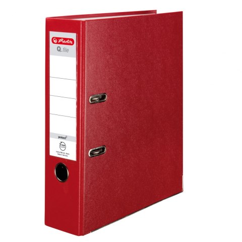 Segregator Q.FILE A4, 8 cm, PP czerwony 300003085 HERLITZ