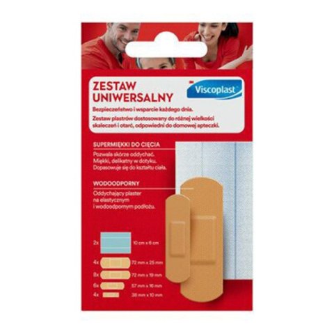 Zestaw plastrów VISCOPLAST, 24szt., 3rodzaje/5rozmiarów UNIWERSALNE YP201111603