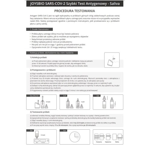 Test antygenowy wymazowy ze śliny na obecność COVID-19 EASY CHECK SARS-COV-2 0%VAT