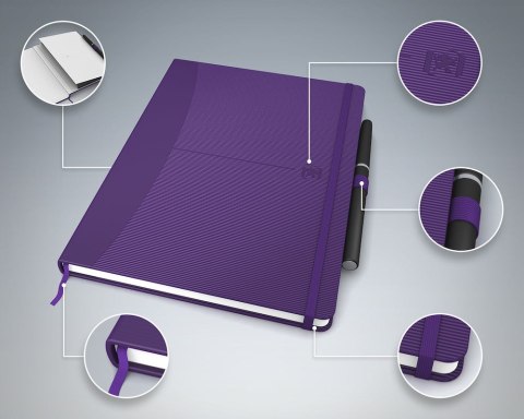 Notatnik_OXFORD SIGNATURE A5 80k 90g ciemne kolory, kratka, 400045813 100735211 ciemne kolory