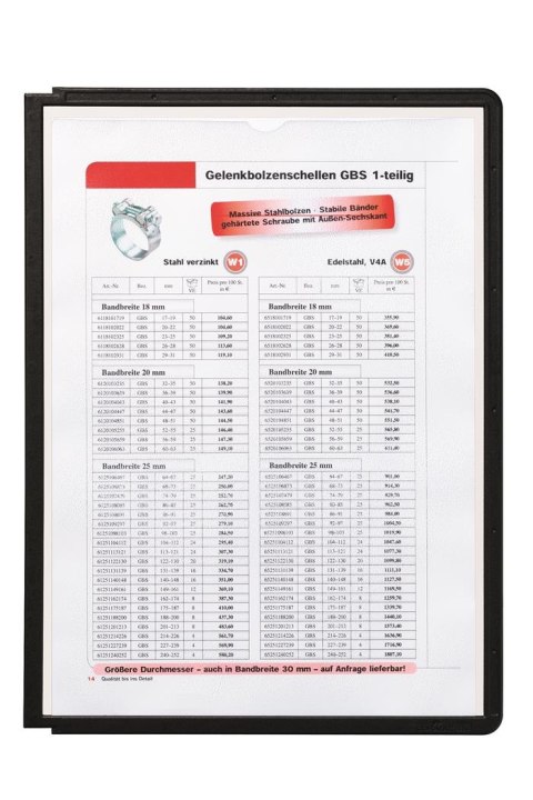 Panele prezentacyjne czarne (5) ramka SHERPA 5606-01 DURABLE