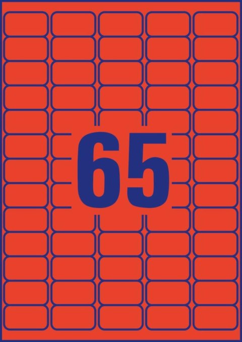 Etykiety czerwone L4790-20 38,1 x 21,2 20 ark. Usuwalne, Avery Zweckform (X)