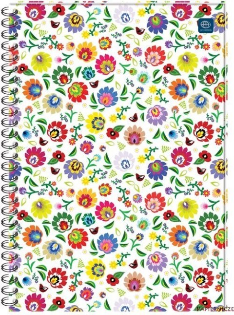 Kołobrulion A4 160k kratka z kolorowymi marginesami INTERDRUK